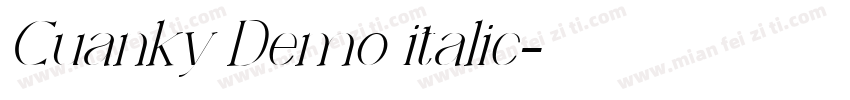 Cuanky Demo italic字体转换